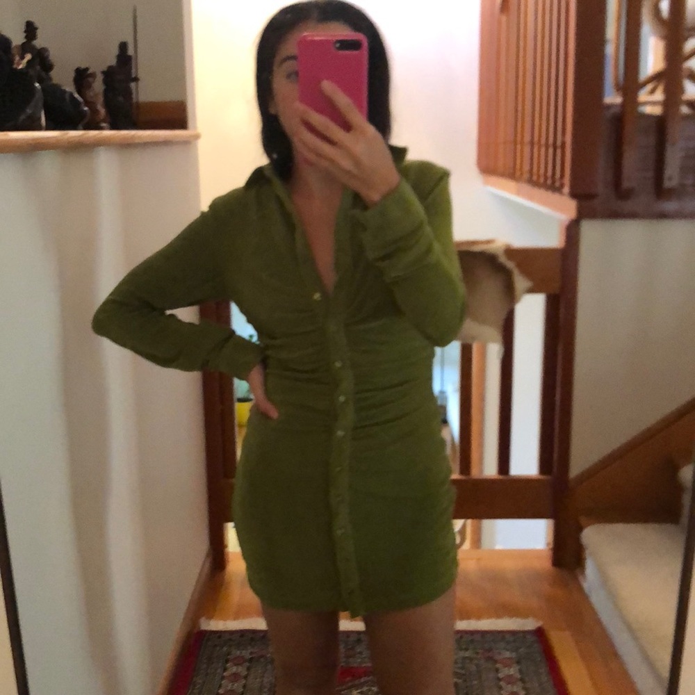 WITH JEAN MINI LONG SLEEVE DRESS